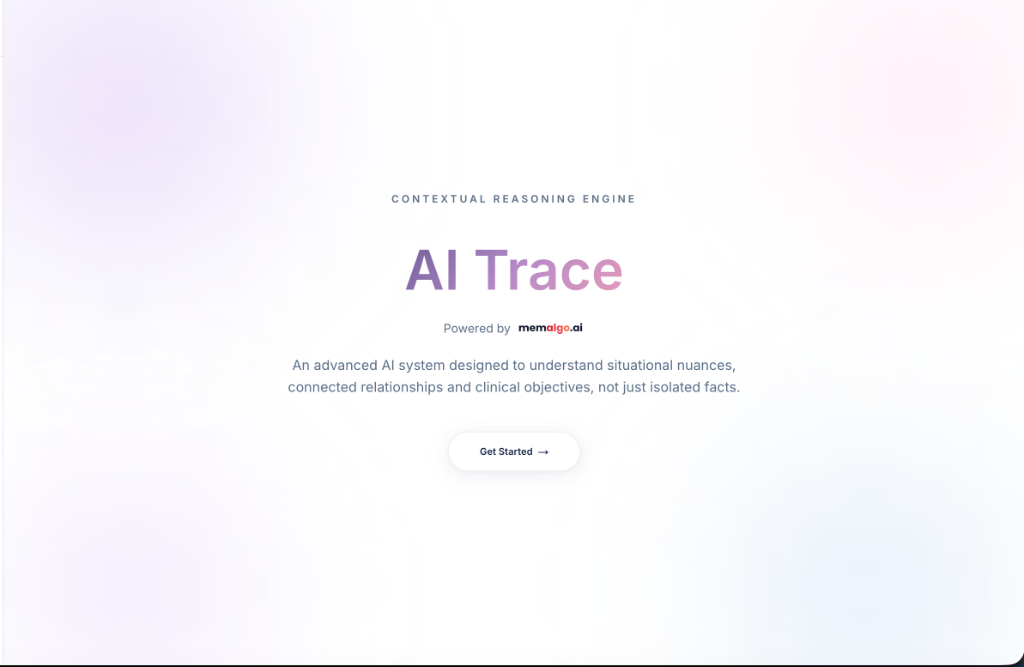 AI Trace — Contextual Reasoning Engine powered by memalgo.ai