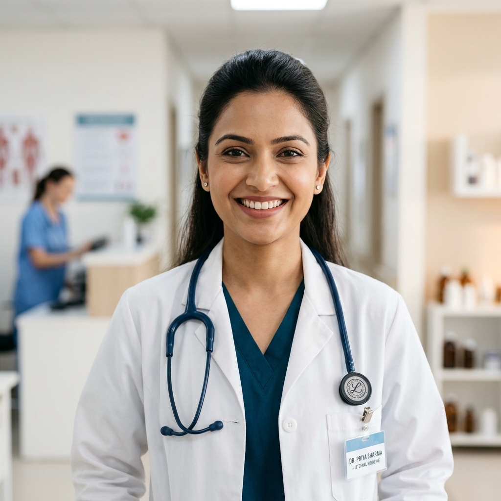 Smiling doctor